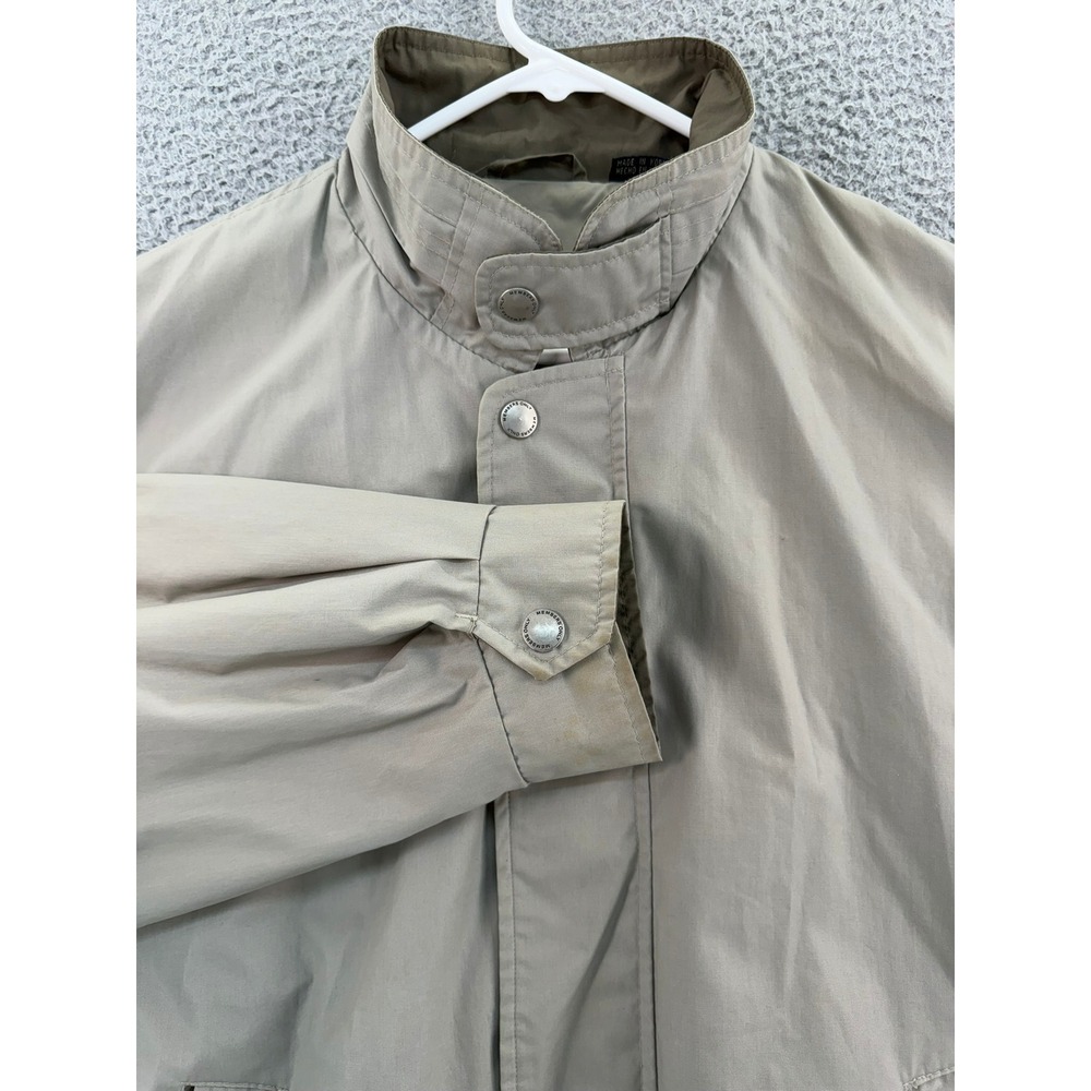 VTG 90s Members Only Mariner Jacket Men M‎ Tan Khaki Cafe Racer Windbreaker READ